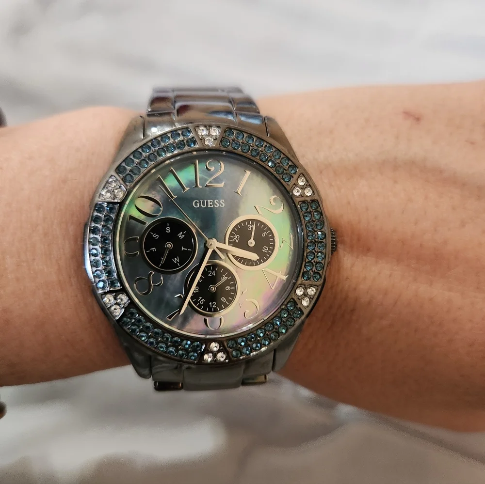 Guess Gunmetal Watch Waterpro